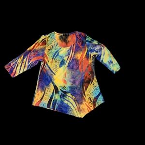 Creation Small Vibrant Multicolor Abstract Top